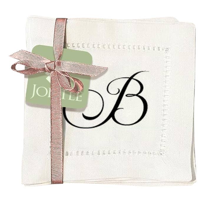 Jolitee - Wholesale Dinner & Cloth Napkin - Hemstitch Napkins - Monogram Script8