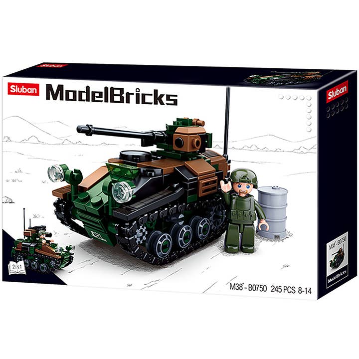Modell Bricks 2-i-1 - Wiesel Pansarvagn (245 delar) för wholesale av Texas Toy Distribution