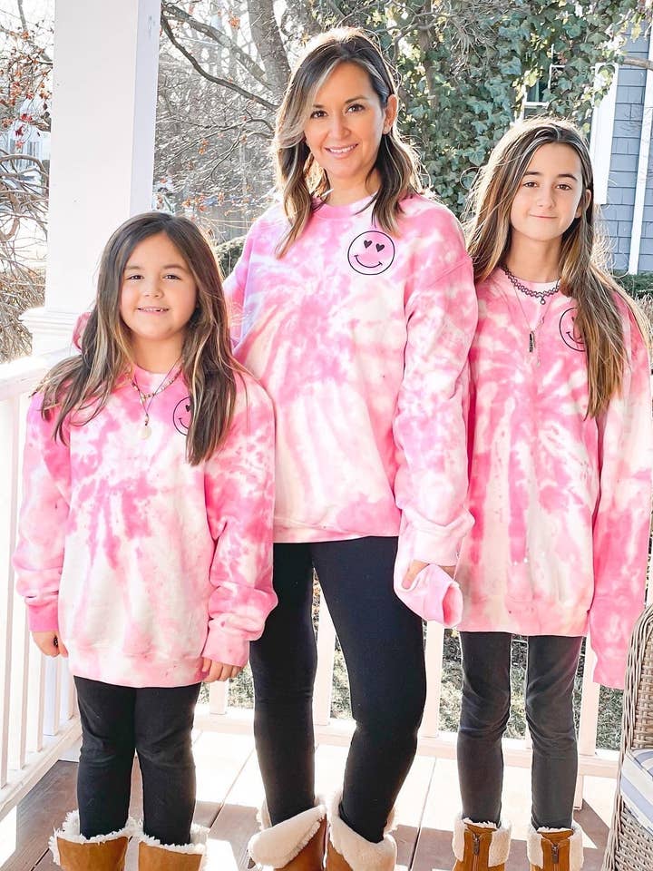 Adult Tie-Dye Sweatshirt - Love More Worry Less for wholesale by To Tie-Dye for Clothing