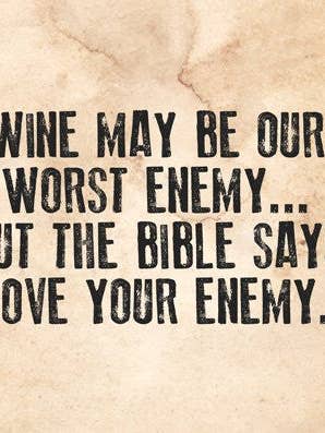 Love Your Enemy Proverb Letter Press wenskaart (blanco binnenkant) voor wholesale door On The Wall Art Ltd