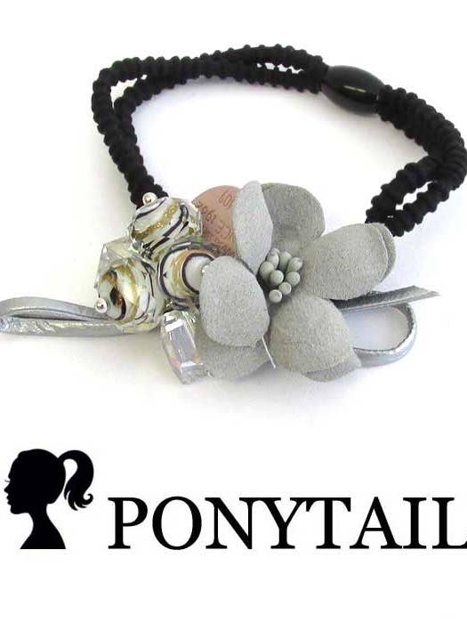 ( M143 ) ART CRAFT FLOWER PONYTAIL HAIR B for wholesale by Jewelry Max