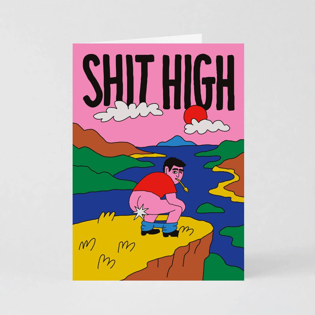 Redy. - Wholesale Everyday Greeting Card - Shit High Card (Folded) + Envelope0