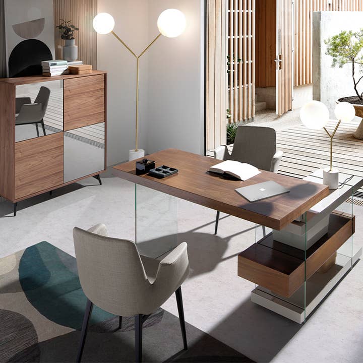 ANGEL CERDA – Engroshandel Stol – Stofbetrukket spisestol med armlæn og stel i sortlakeret stål3