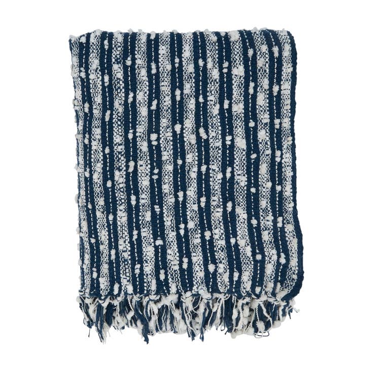 Striped Throw - Fringe Design for wholesale by Saro Lifestyle