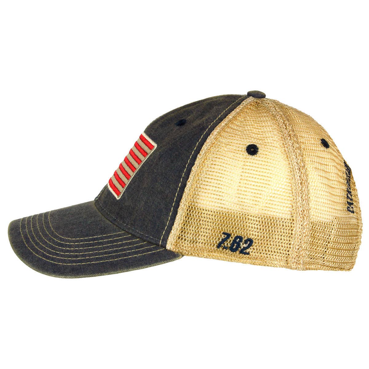 Navy American Flag Vintage Trucker Hat for wholesale on Faire4