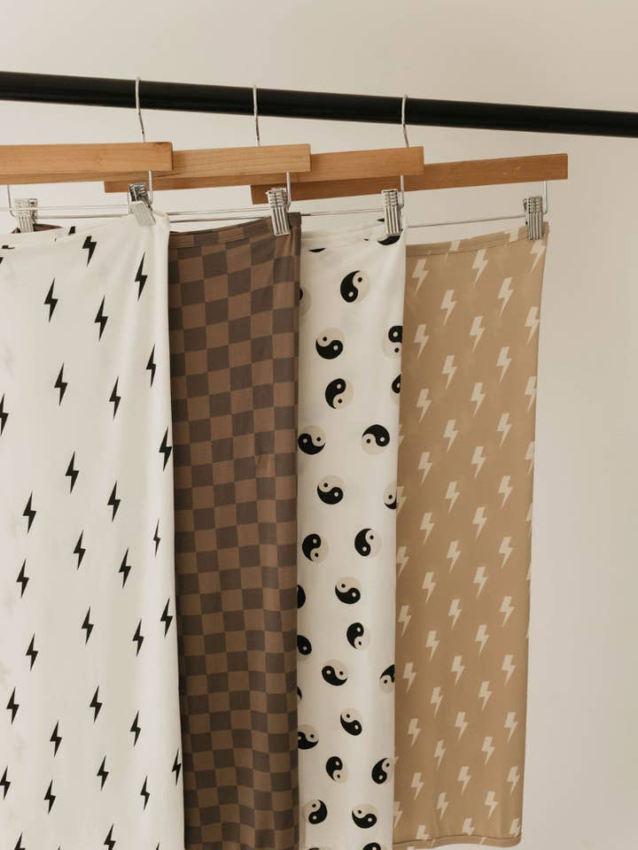 Forever French Baby - Wholesale Swaddle - Baby - Bamboo Swaddle | Faded Brown Checkerboard3