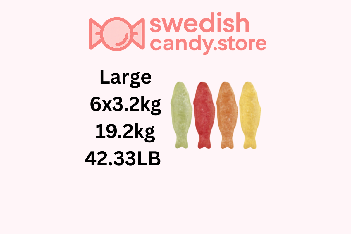 Swedish Candy.Store - Swedish Candy - Wholesale Gummy - Swedish Candy Sour Pastel Fish 3.2kg/7.05LB2