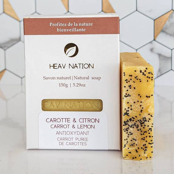 Savon Carotte et Citron Antioxydant for wholesale by Heav Nation