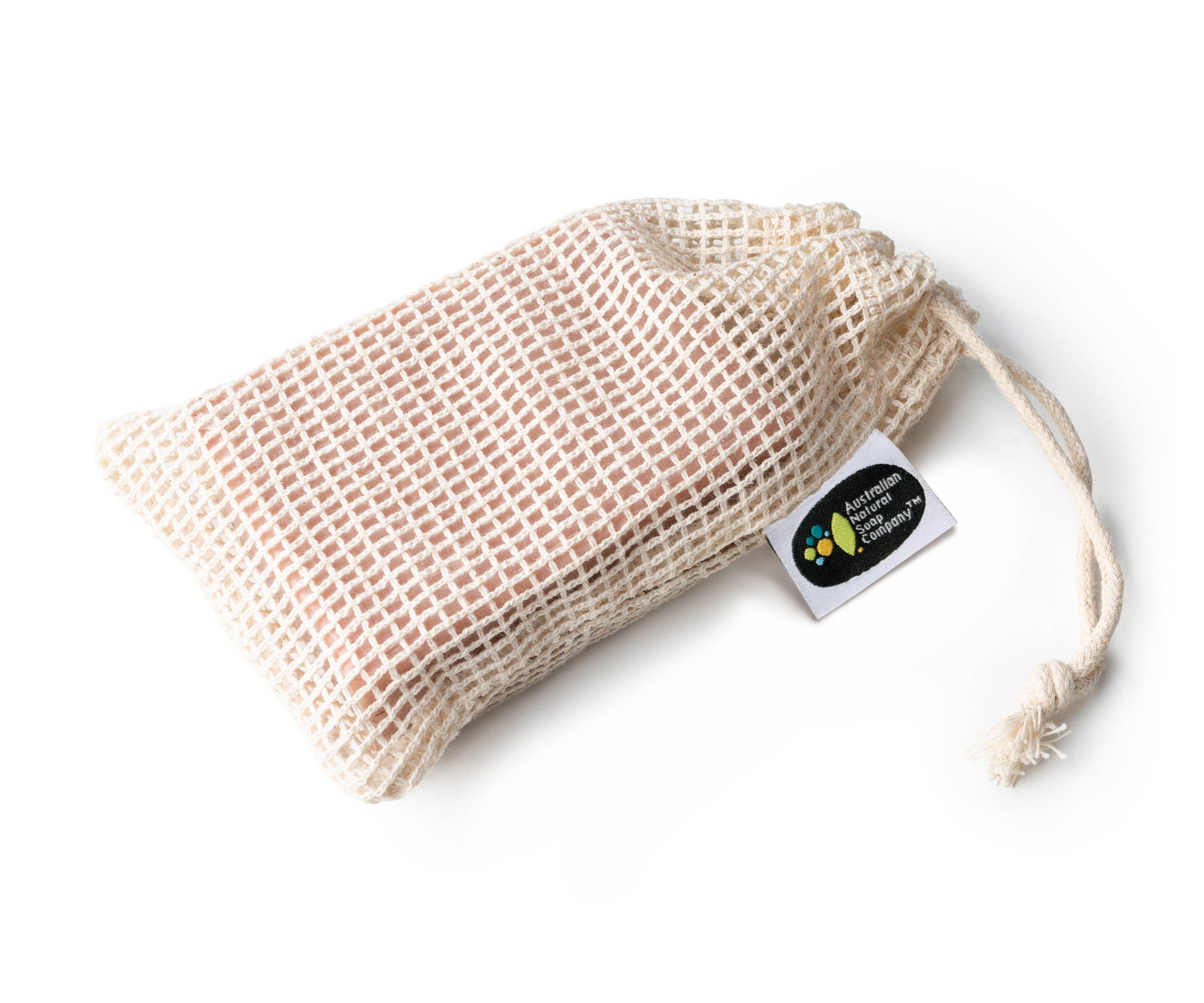 Australian Natural Soap Company - Vente Pochette à savon - Accessoire économiseur de savon 100 % coton biologique1