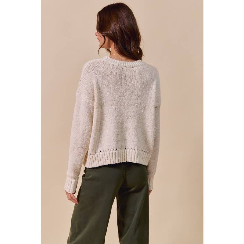 IVE - Wholesale Knit Sweater - Women's - Vegetable Round Neck Long Sleeve Sweater Top8