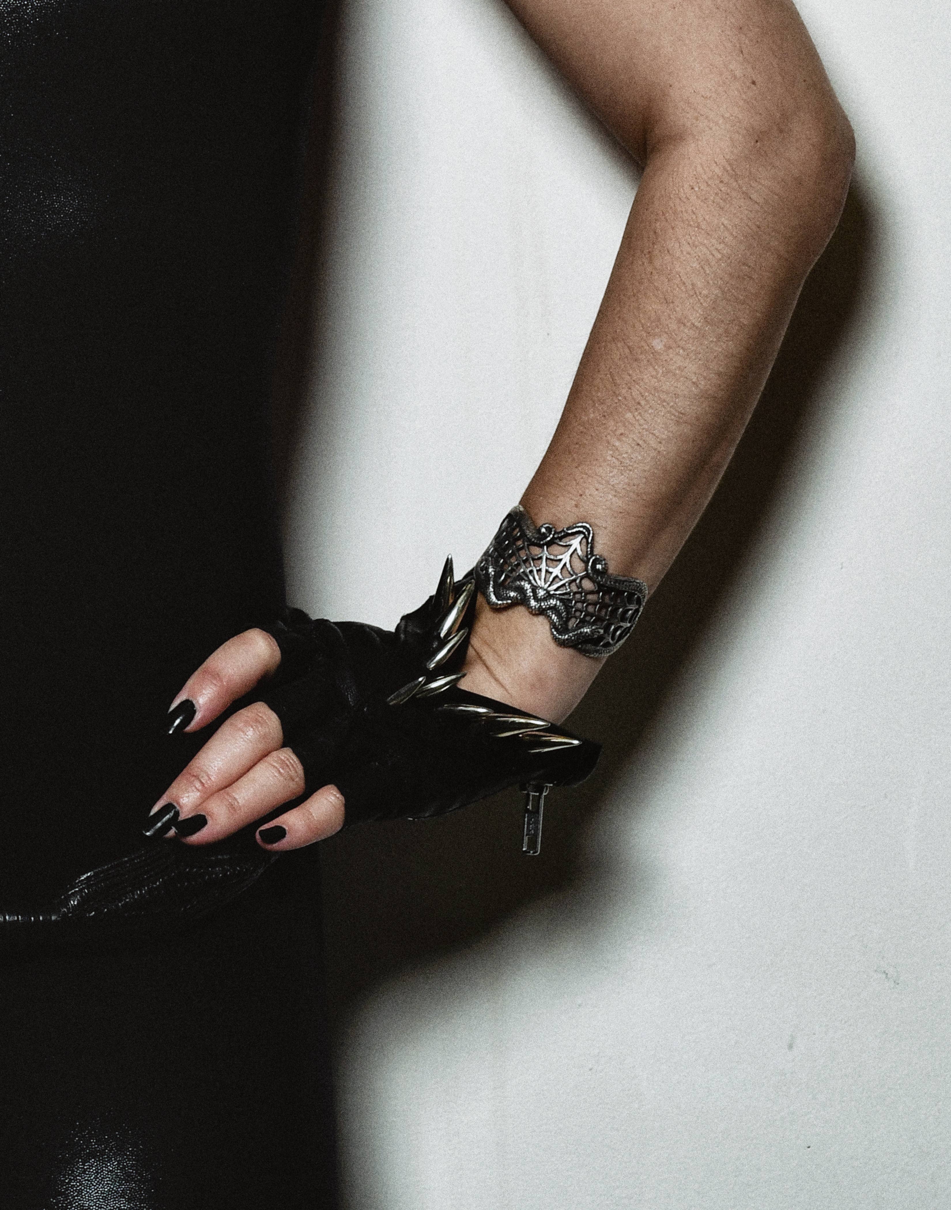 Miyu Decay - Wholesale Cuff Bracelet - Medusa's Lace Cuff in Brass and Sterling Silver1