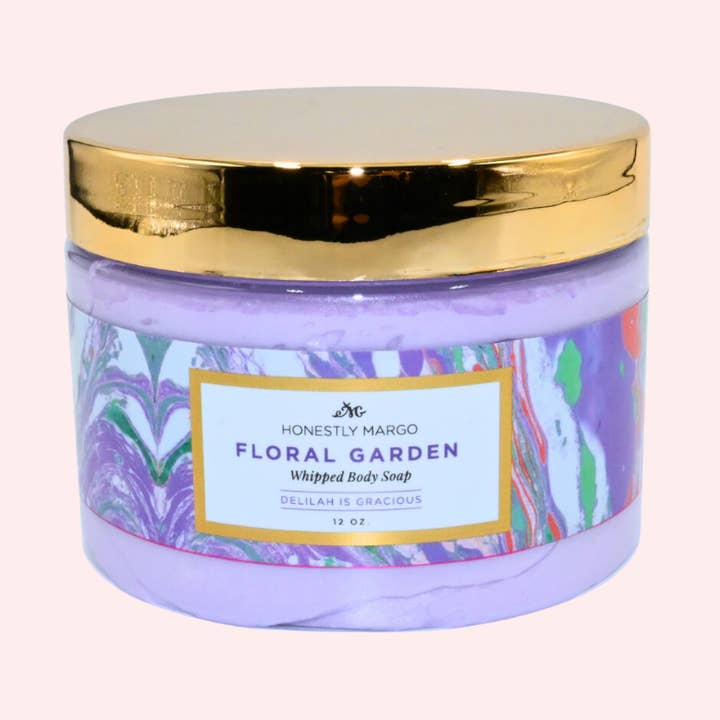 Floral Garden Delilah Whipped Body Soap for wholesale by Honestly Margo