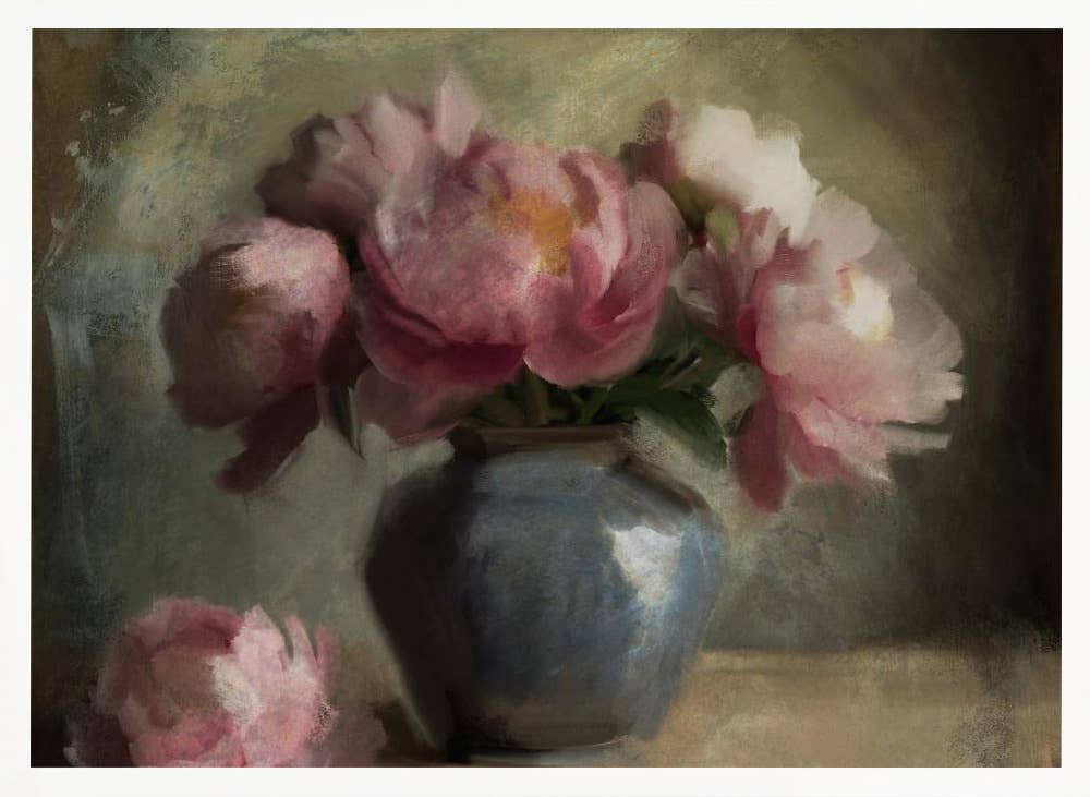 Ready2hangart, Inc. - Wholesale Art Print - "Pivoines En Rose" Framed Textured Wall Art2