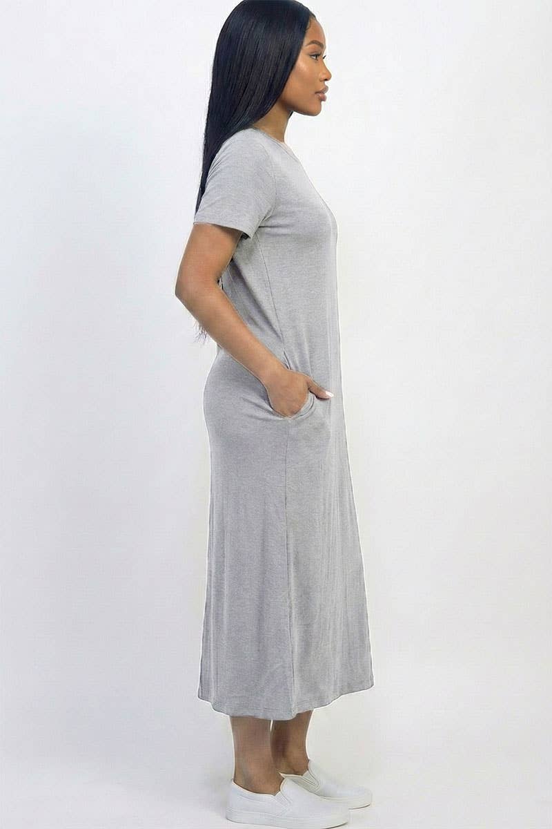 CAPELLA APPAREL - Wholesale Dress - Women's - Side Pocket Tee Dress14