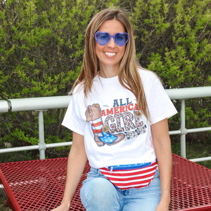 All American Girl T-Shirt for wholesale by Bar B Tees