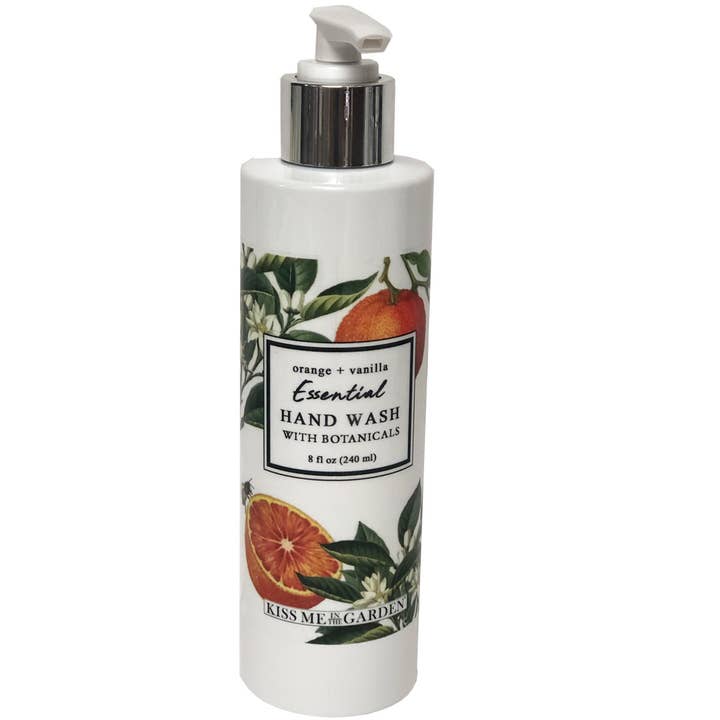 Orange Vanilla Hand Wash 8 oz for wholesale by Kiss Me in the Garden