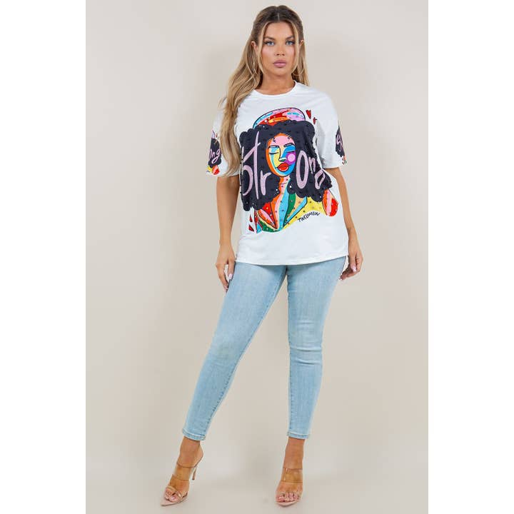 STRETCHIGA KORTÄRMADE GRAFISKA TRYCKTA T-SHIRTS för wholesale av Black Pearl Clothing