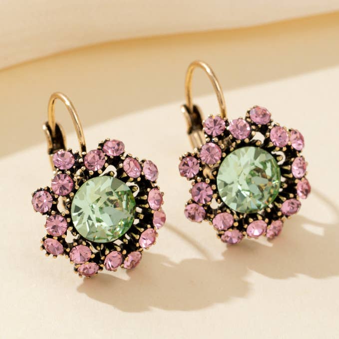 Runda strassörhängen – 26PEBOL001 för wholesale av Blossom bijoux