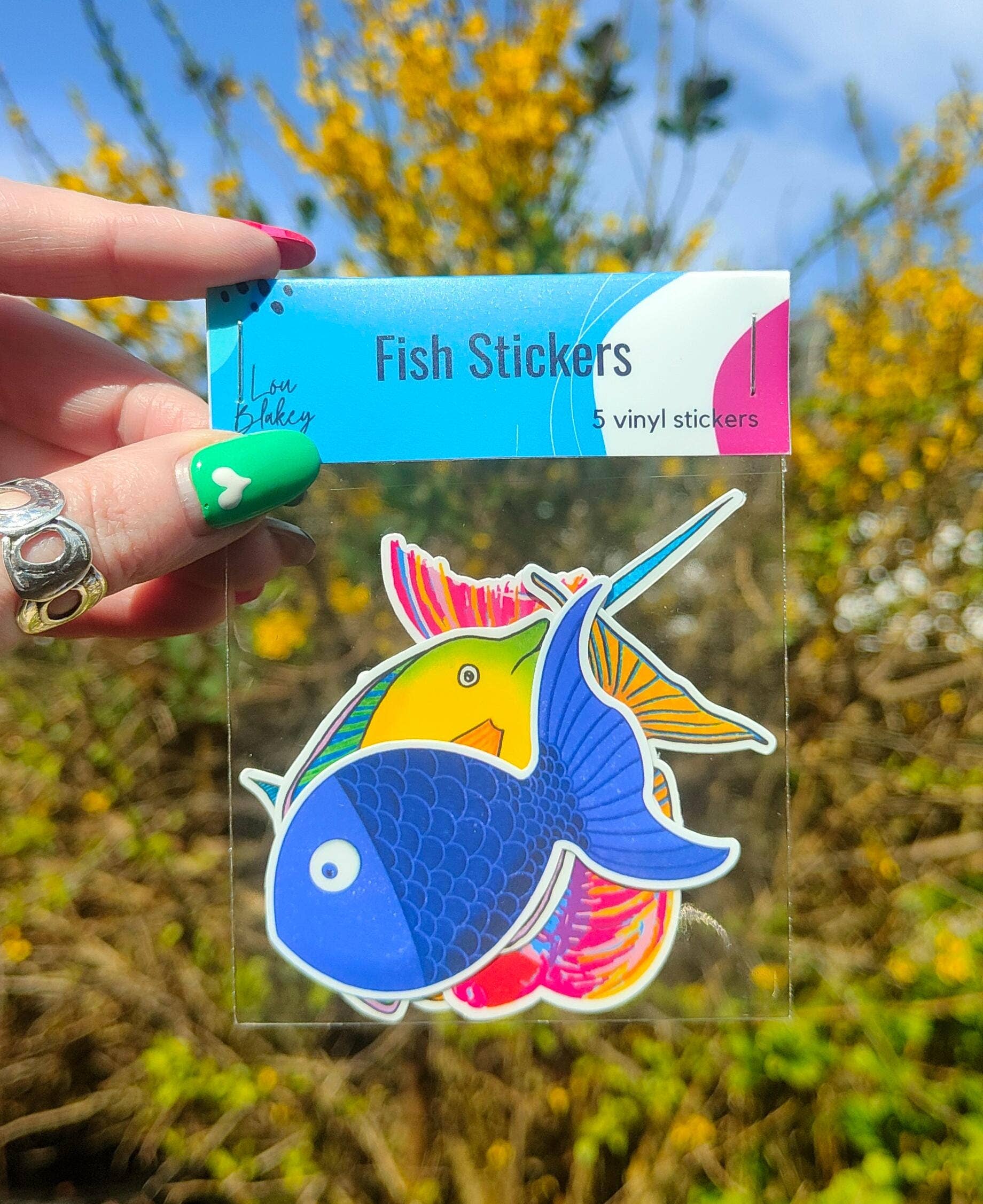 Lou Blakey – wholesale Sticker – Vinyl Fish Sticker Set0