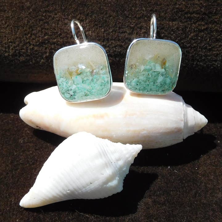 Art & Soul 30a - Wholesale Dangle Earrings - Beach Earrings Sand and Crystals Customizable3