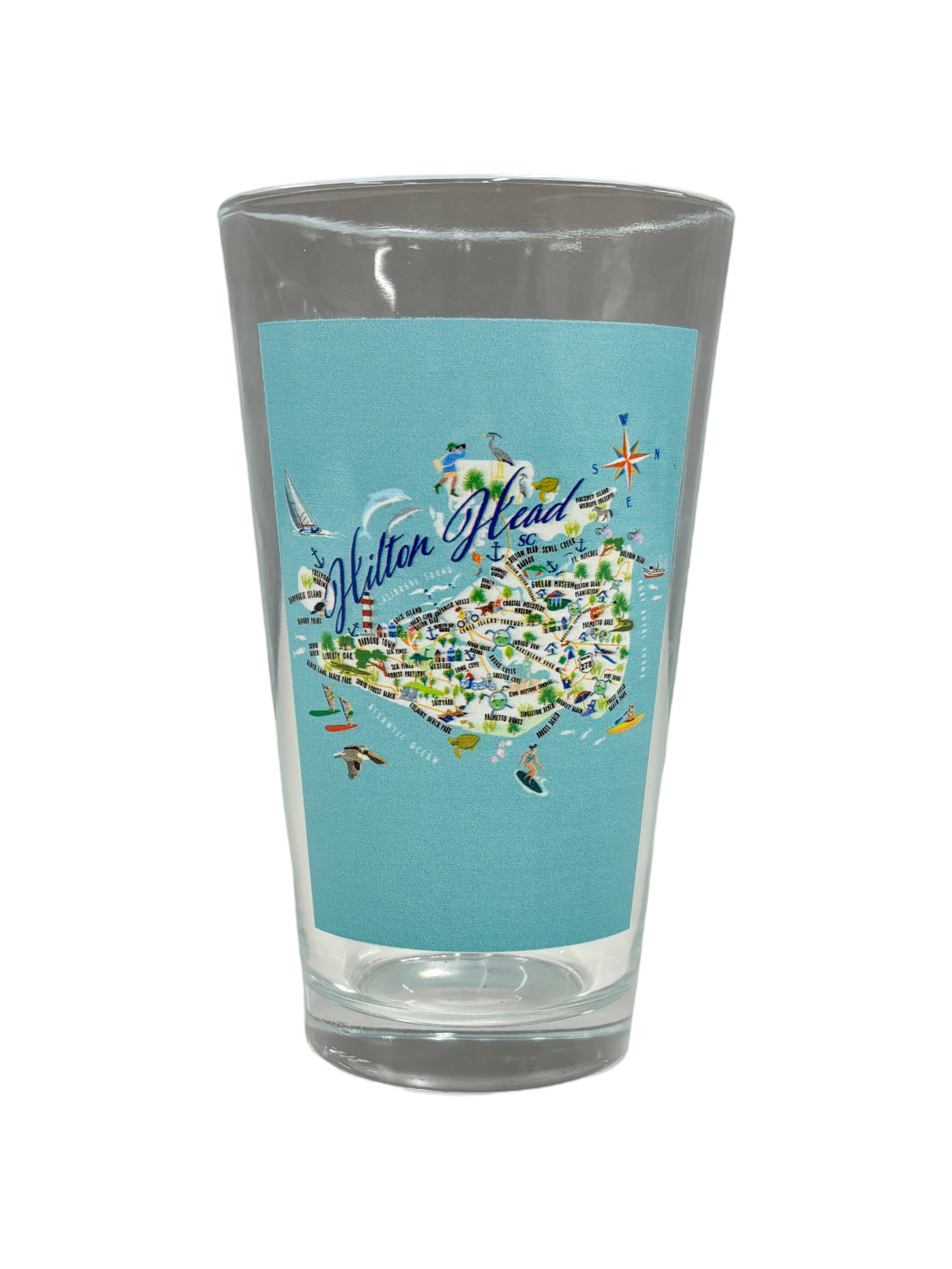 Galleyware - Wholesale Drinking Glass/Cup - Hilton Head 16-oz. Pint Glass0