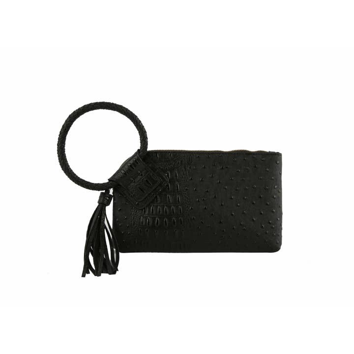 Handbag Factory Corp - Wholesale Clutch bag – women's - HF Tassel Accented Embossed Wristlet Clutch JYV-037413