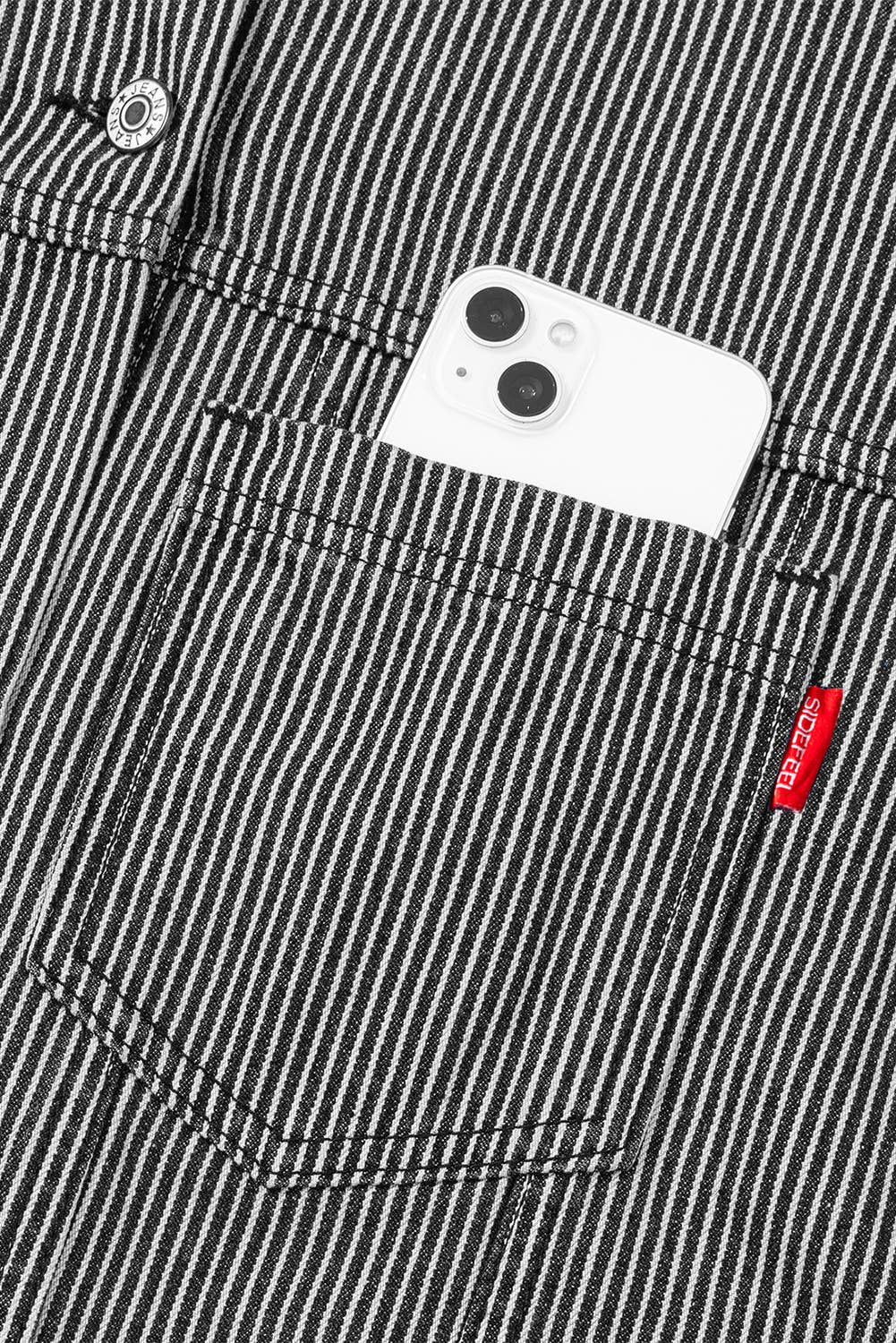 66DISCO - Wholesale Denim Jacket - Women's - Stripe Washed Oversize Pocketed Denim Jacket (S-XL)21