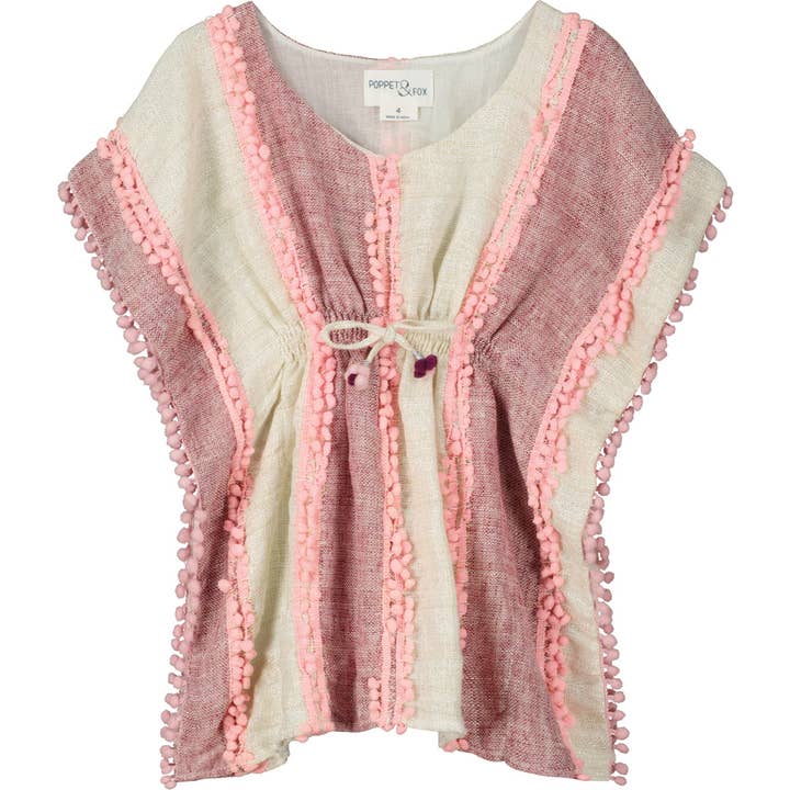 Robe kaftan Tulum en rose pour la vente par Poppet & Fox