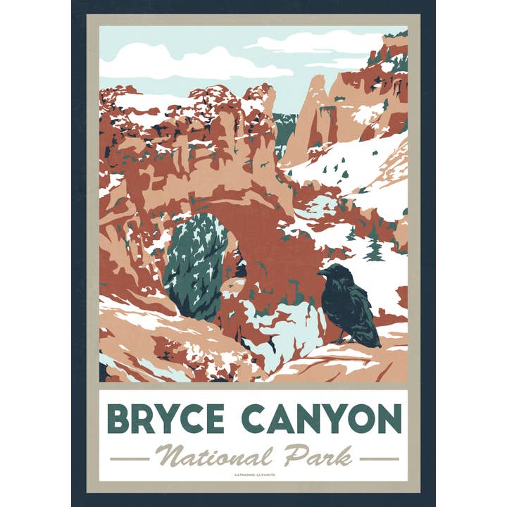 Bryce Canyon National Park | Retro Utah Postcard Gift for wholesale by Lionheart Graphics