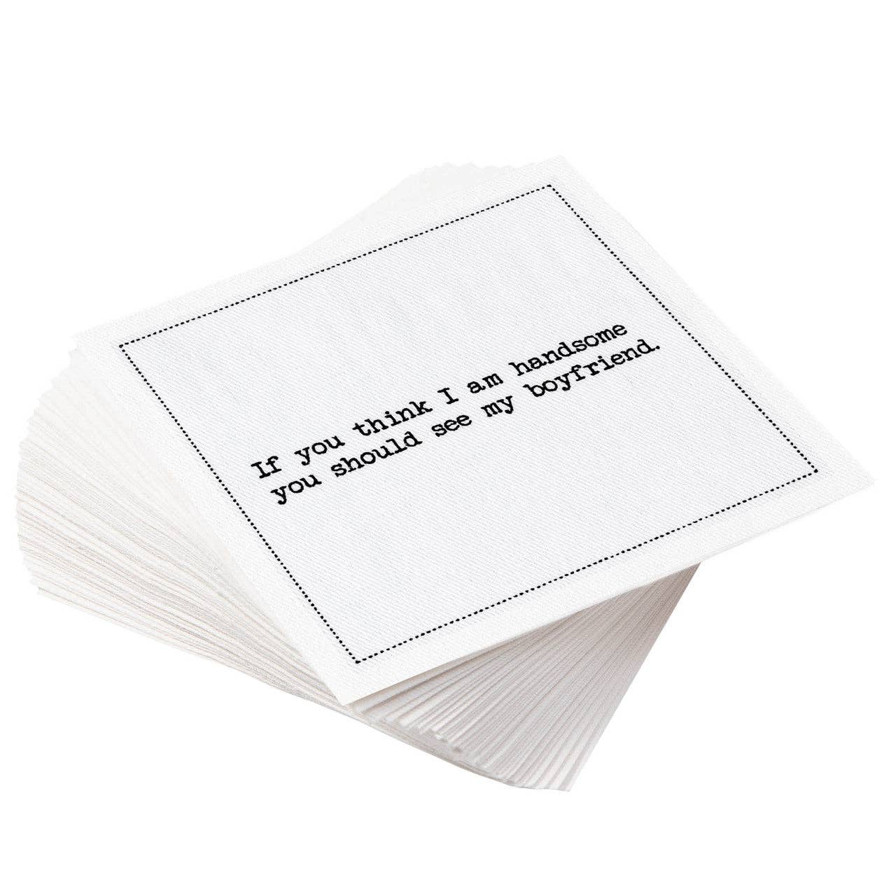 Five Star Napkins Inc. - Vendita all'ingrosso Tovagliolo monouso - Pride Quotes- Tovaglioli da cocktail in cotone bianco x 504