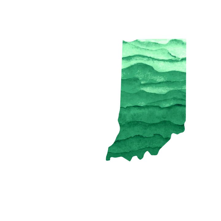 Decalque Indiana Block HOME GRAVE por atacado de Great Lakes Proud