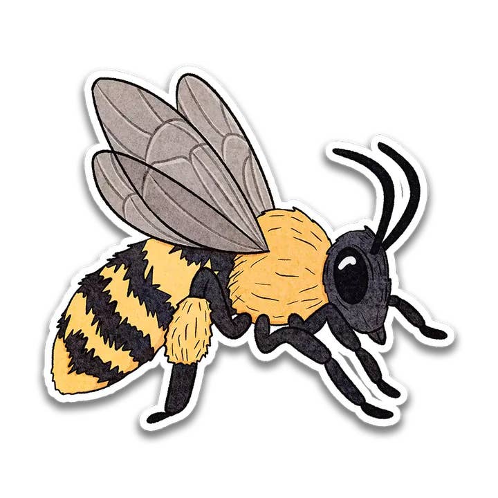 Long-Horned Bee Sticker for wholesale by Stick With Finn