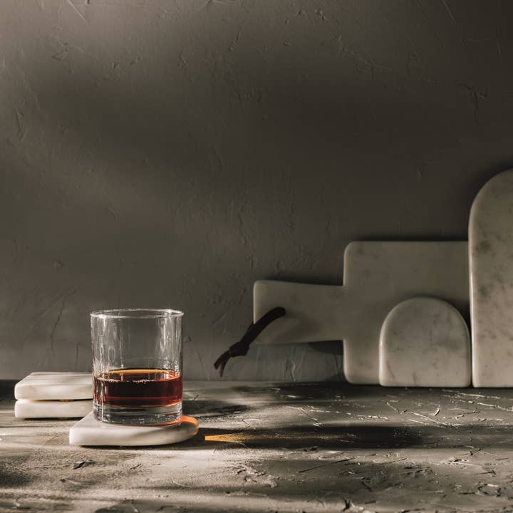 Danica Heirloom - Wholesale Coasters - White Arch Marble Coasters Set of 41