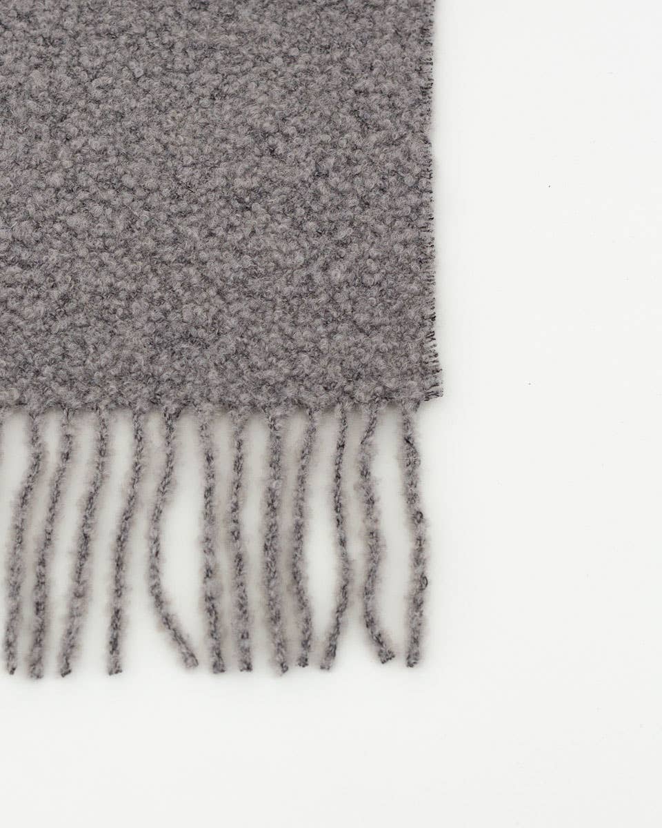 MoST - Wholesale Throw Blanket - Wool bouclé throw blanket PARIS grey2