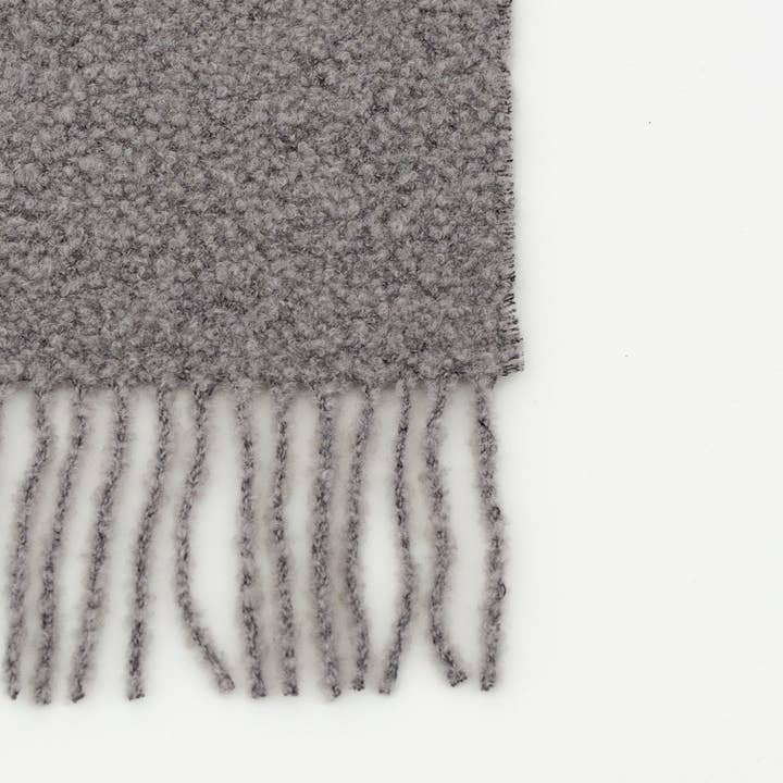 MoST - Wholesale Throw Blanket - Wool bouclé throw blanket PARIS grey2