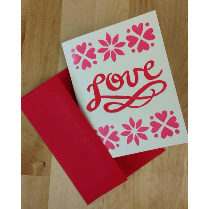Tarjeta de felicitación Love Script para venta al por mayor de Morris & Essex
