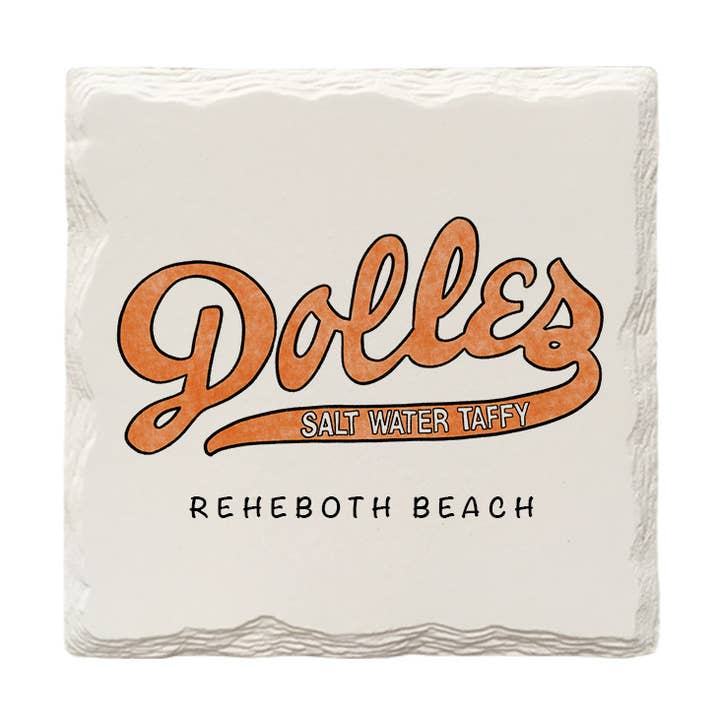 The Doodle Brand - Vendita all'ingrosso Sottobicchiere - Dolles Salt Water Taffy, DE | Disegnato a mano | Sottobicchiere0