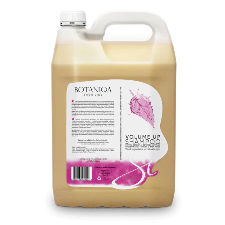 BOTANIQA Show Line Volume Up Shampoo 1.05 Gallon for wholesale by King Wholesale Pet Goods