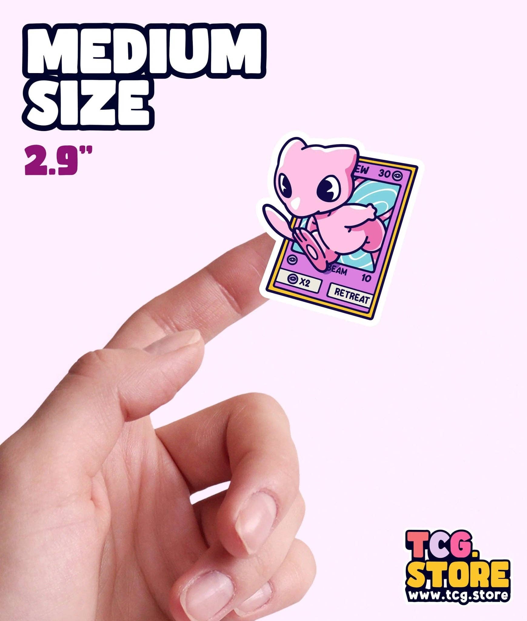 TCG.Store - TCGDOTSTORE - Wholesale Sticker - Mew Pokémon Sticker1