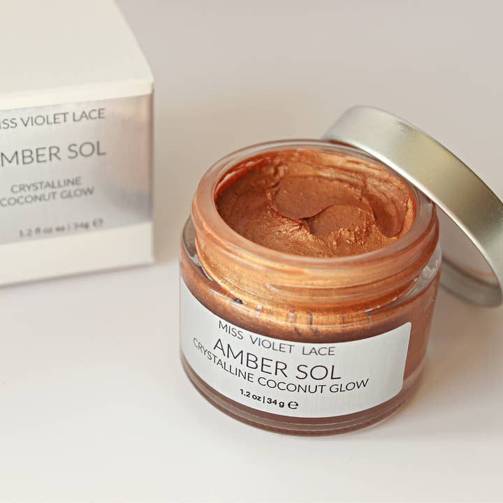 Miss Violet Lace LLC - Wholesale Body Cream/Lotion - Natural Bronzer Body Shimmer · Sparkle Lotion // Amber Sol