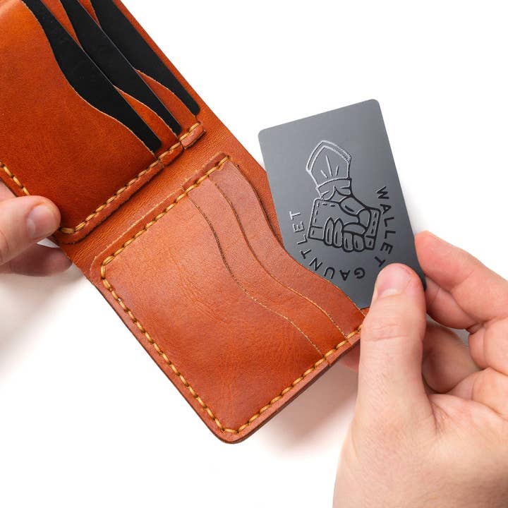 Popov Leather - Vente Portefeuille – homme - Wallet Gauntlet - Carte de blocage RFID