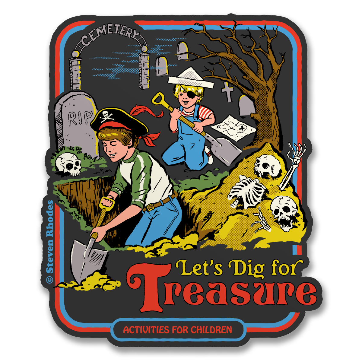 Hybris Production AB - Wholesale Sticker - Steven Rhodes - Let's Dig For Treasure Sticker0