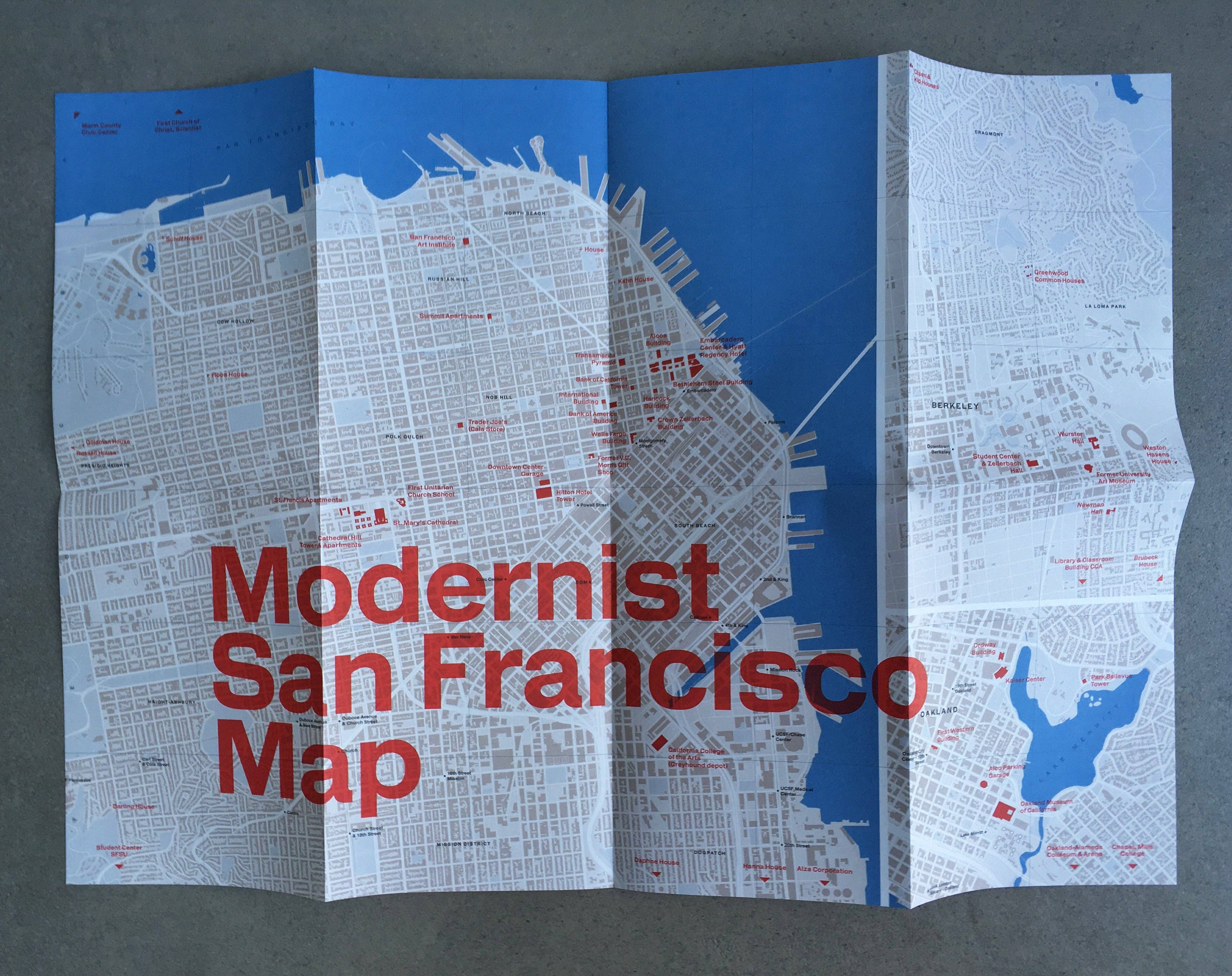 Blue Crow Media – wholesale Map – Modernist San Francisco Map1