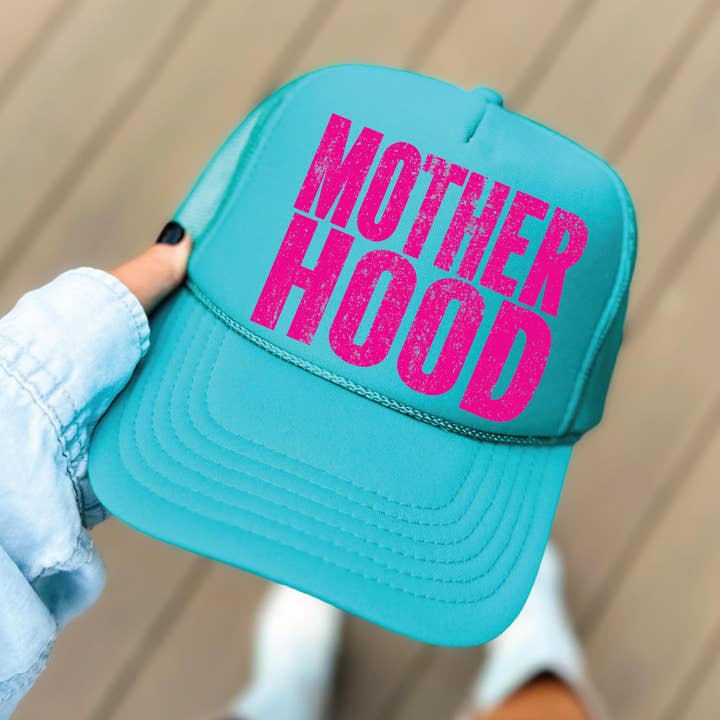 Motherhood DTF Printed Jade Trucker Hat for wholesale by Southern Attitude Designs Inc