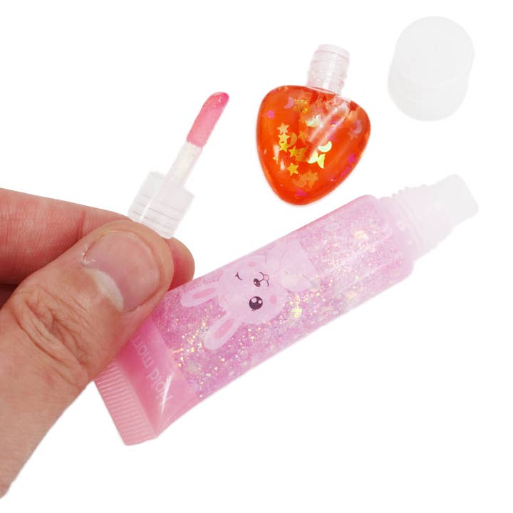 Cap Zone - Venta al por mayor Brillos de labios - Bunny Brillo de Labios Líquido en Aceite 2 en 1 Tubo Squeeze - 24 uds