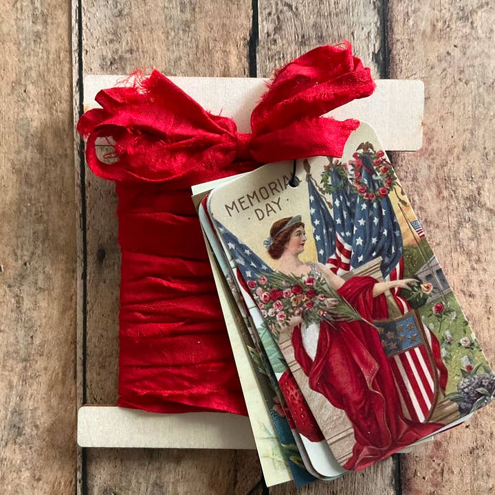 Gift Wrap - Red Lady Liberty for wholesale by RiverHaus