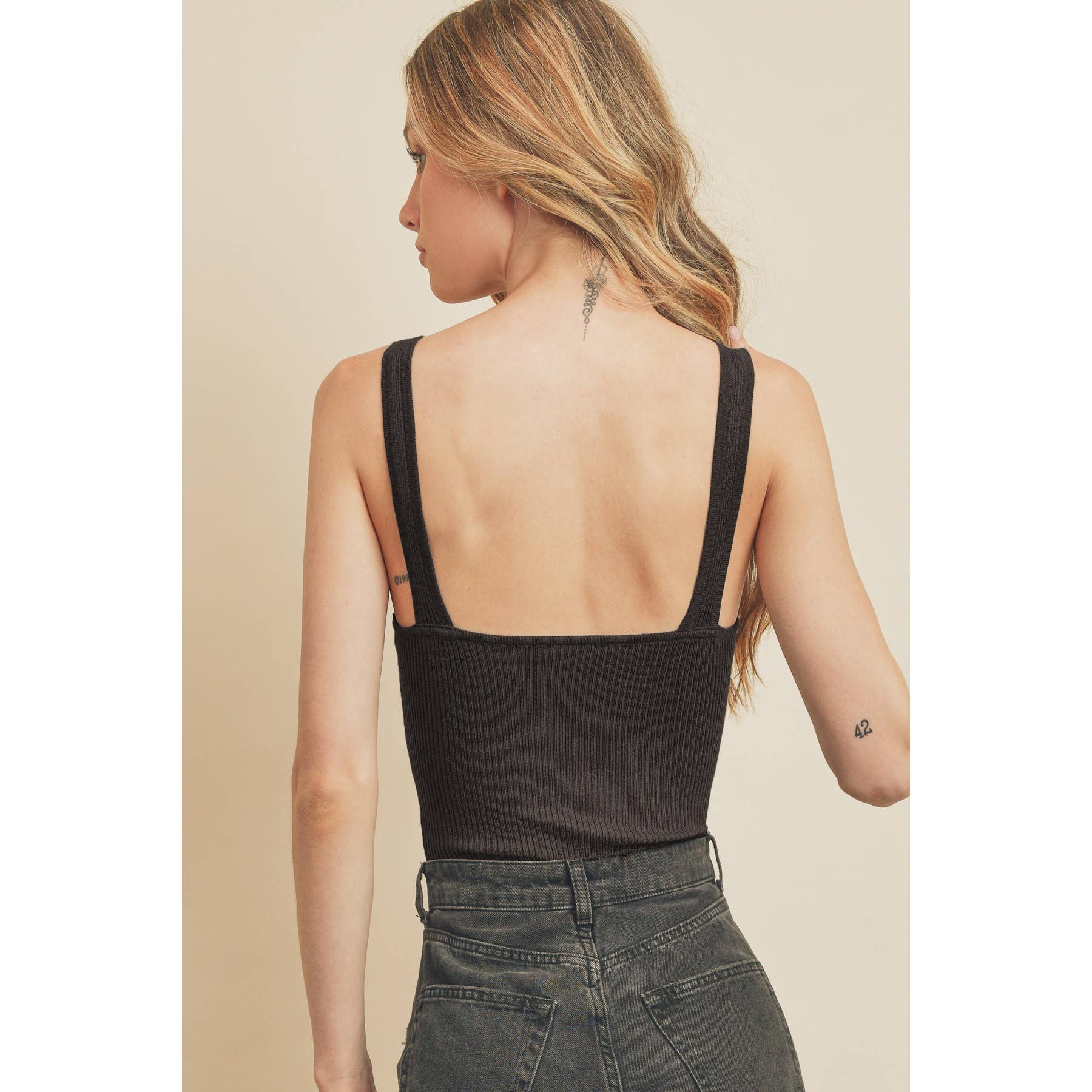 Dress Forum - Wholesale Bodysuit - Women's - Chevron Sleeveless Knitted Bodysuit (1)15