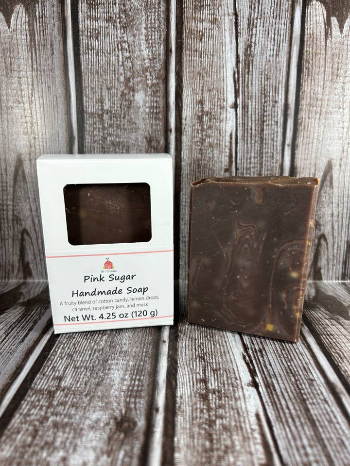 Pink Sugar Handmade Soap for wholesale by B&T Farms Soap Company LLC
