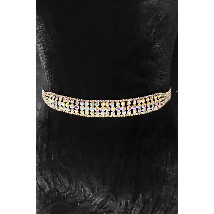 Chicas - Wholesale Belt – Women's - Crystal Jewel Belt With Tie on Sashes BT7031