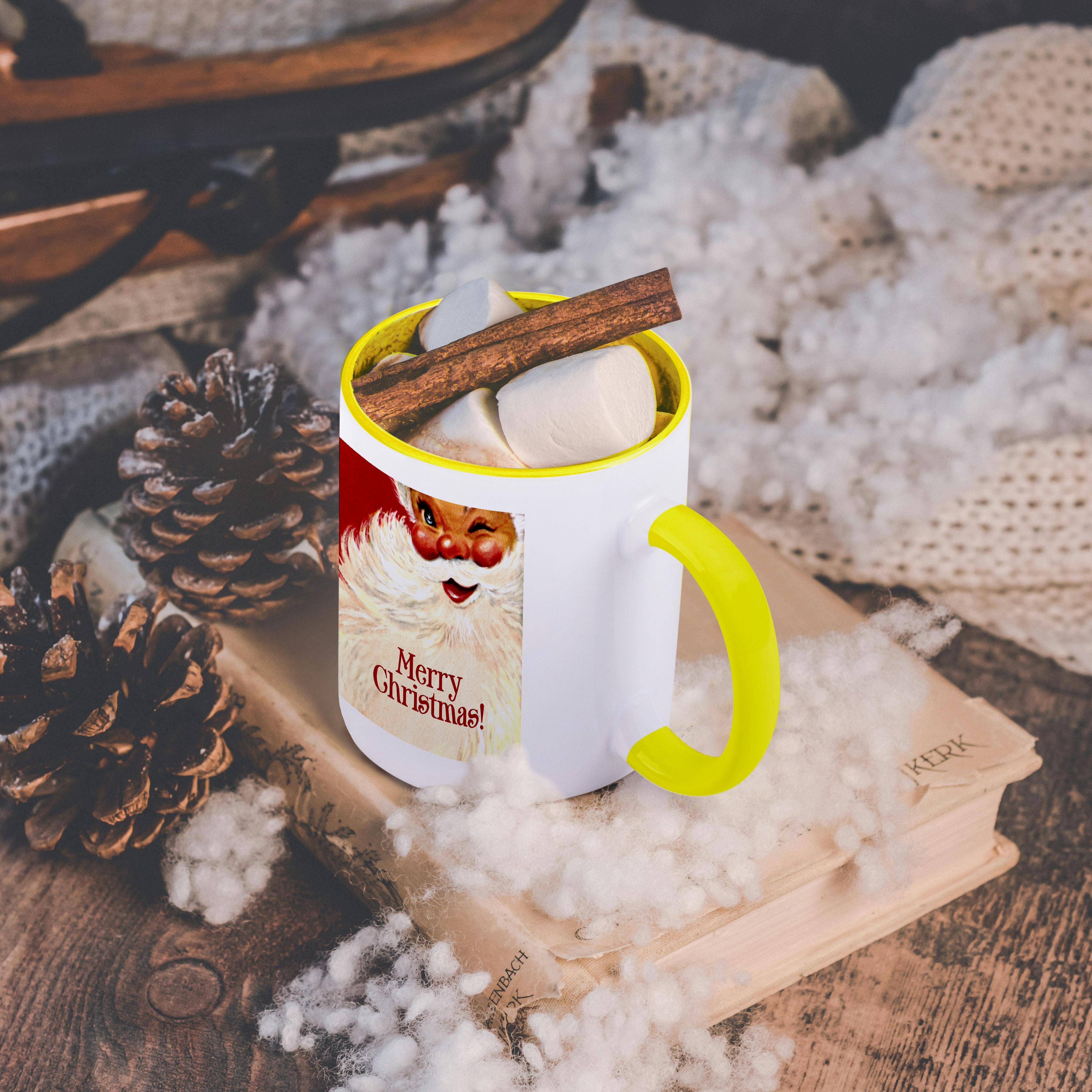 3dRose – Engroshandel Kaffekrus – 3dRose, Glædelig jul - Billede af munter julemand med et glimt i øjet, Krus5
